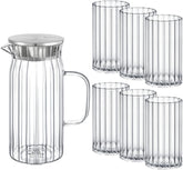 Wilmax Gläser- & Karaffen-Set, 6 Gläser & 1 Karaffe, WL-888219/A-888624/A6